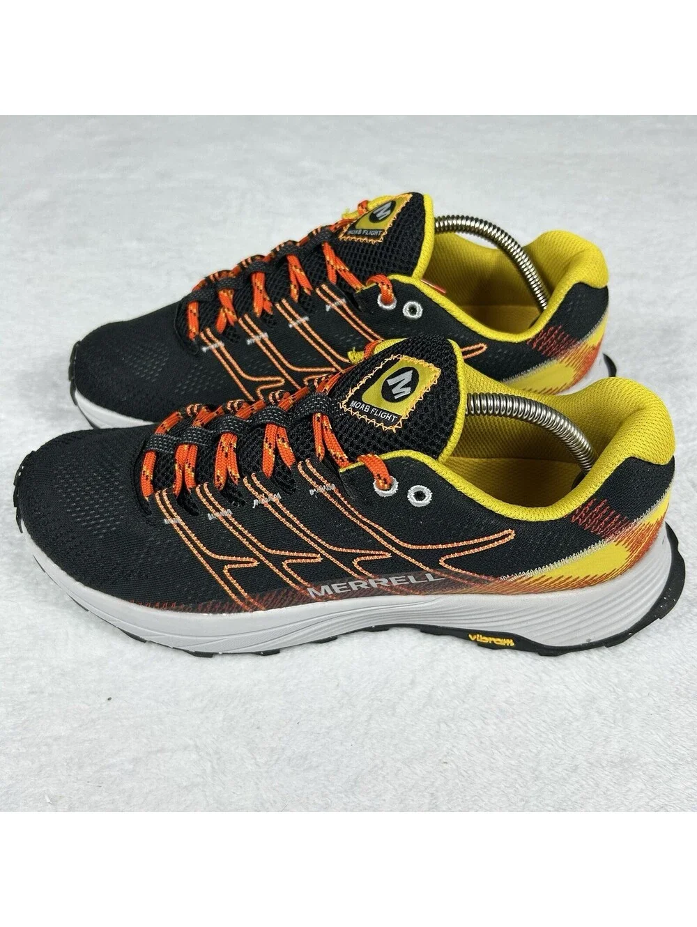Merrell Moab Flight Trail Running Shoes Mens Size 10.5 Black/Sulphur J067531 New